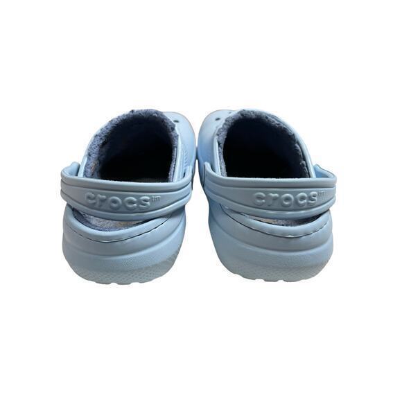 CROCS Girl 12 Boy 12 Fuzz Lined Clog, Light Baby‎ Blue Calcite Child 12 - Picture 2 of 10